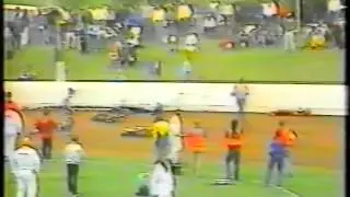 1987 Nordic Final at Norrk&ouml;ping Heat 3 Crash Kyllingstad, Knudsen, Pedersen