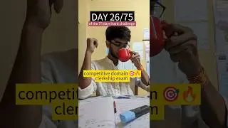 24 hr study routine 🎯🔥   DAY-26 of the 75 days hard challenge #study#wbpsi #reflectwithsagar#shorts