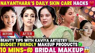 Celebrities-க்கு Low Cost Products-ல Makeover - Makeup Artist Kaviya | Celebrity Beauty Secrets