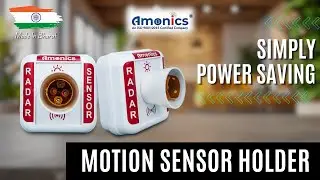 Amonics Motion Sensor Holder | Auto ON/OFF in Darkness | Power Saving Light Control for Home/Office