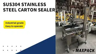 SUS304 Stainless Steel Semi-Auto Case Sealer#packagingautomation #manufacturing #automation