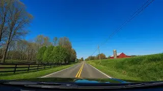 Country Drive on a Sunny Day | ASMR Dashcam, Relaxing Road Sounds (No Talking)