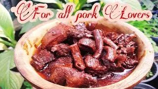 how to cook pork innards with blood|naga food|northeast food