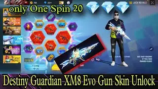 Free Fire Max  Destiny Guardian XM8 Evo Gun Skin Unlock🤯 First XM8 Evo Gun Garena Free Fire