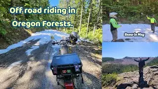 There's snow in those hills! Riding Dual Sport motorcycles out of the Colton Oregon area.