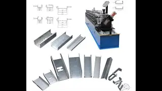 C STUD U track L angle furring channel roll forming machine