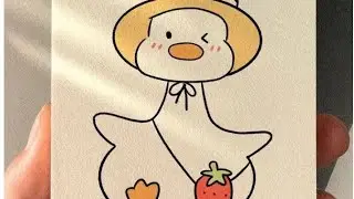 ||Draw easy and simple happy 🦆 duck||step by step tutorials||draw easy and easy||