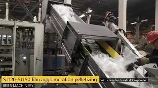 Beier machinery pe film agglomeration pelletizing machine with masterbatch compounding