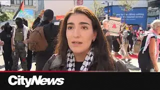 Pro-Palestinian demonstrators hit the streets of Toronto