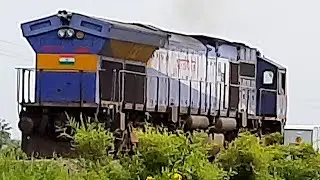 WDG5 - BHEEM 50006 with flatbed Freight & WDG6G - ANGAD hauling BCNHL wagon rake.
