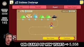 Sunday Session 😎 | Endless Expert (5,525/10K) | Family-Friendly SMM2