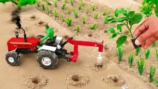 diy tractor making hole digger machine for planting science project
