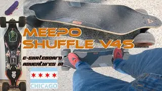 MEEPO SHUFFLE V4S ER | 45 WITH A 30MPH ELECTRIC SKATEBOARD | FUN IN A PUBLIC PARK & MALL PARKING LOT