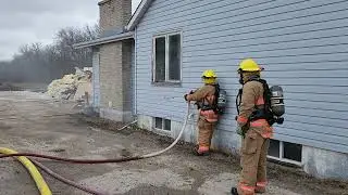 Example of Effective Piercing Nozzle Use at Structure fire. Headingley Fire Department.