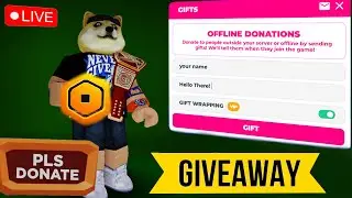 🔴 Pls Donate Giveaway Offline Donations And Raising + Bloxfruits ,TTS  on , !speed , !discord