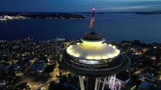 Space Needle Drone Footage, Downtown Seattle DJI 0033
