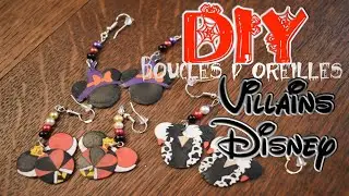 HALLOWEEN 🖍DIY BOUCLES D'OREILLE DISNEY VILLAINS EN PLASTIQUE FOU 🖍 #LESPASSIONSDEJESS