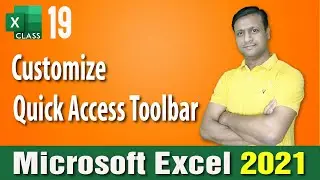 How To Use and Customize Quick Access Toolbar in Excel-2021 | Tutor Era