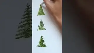 как легко нарисовать новогодние елки спиртовыми маркерами 🎄
