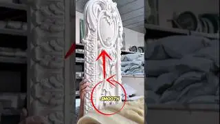 Decorative Wall Casting Process | Pouring Liquid Material for Unique Wall Textures.