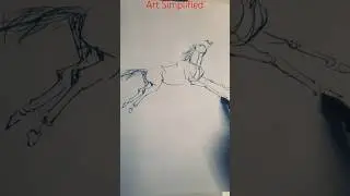 How to draw a running Horse easy (Lesson-14) 2025 #creative #artclass #art #artsketch #horse #sketch
