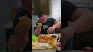 Мак Дак на дому бургер 🍔  картошка 🍟  кола. мукбанг реки мукбанг