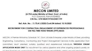 Tamilanguide  is live - Mecon Limited job notification