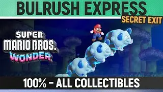 Super Mario Bros. Wonder - Bulrush Express - 100% All Wonder Seeds, Flower Coins & Flag