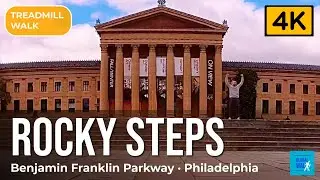 A World-Class Workout Experience, Walking the Rocky Balboa Route in Philadelphia - Treadmill Scenery