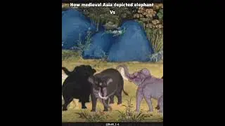 Medieval Asian Elephant Art vs Medieval European Elephant Art🐘#elephant #art #medieval #asia #europe