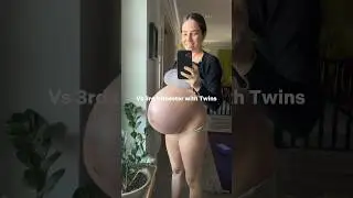 Full Pregnant Belly Transformation with Twins #pregnantbelly #pregnancy #babybump #pregnant
