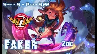 SKT T1 Faker ZOE vs RYZE Mid - Patch 9.22 KR Ranked