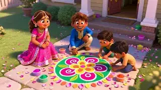 Diwali Lights Song 🪔✨ | Festival of Lights Rhyme for Kids | Nursery Rhymes & Songs for Children