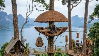 I Built A Bird Nest Warm Shelter In A Tree To Survive In The Rainforest