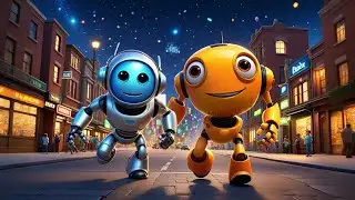 Six Little Robots Zoom and Glide | Fun Robot Song for Kids | Nursery Rhymes and Learning Videos