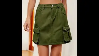 High Waist Denim Skirt