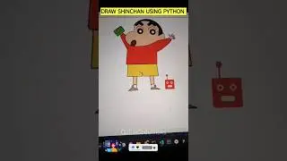 Shinchan drawing using python #shinchan #shorts #python