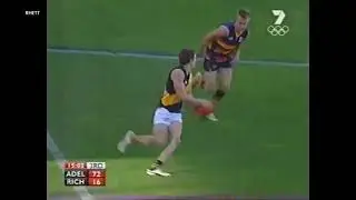 Brett Deledio almost kicks 