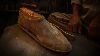 Crafting Elegance The Magic of Suede Shoemaking. #shoemaking #craftsmanship #handcraftedshoes #asmr