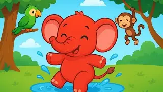 The Little Red Elephant 🐘 | Fun Animal Poem for Kids | Tony Mony Kids