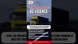 Get Your AZ License with Flexible Training & $89 Bi-Weekly Plans. @NewStepTraining #cdltraining