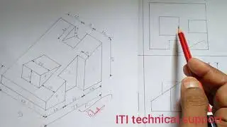 Third angle projection, isometric view, Orthographic projection, 2025 #darwing 