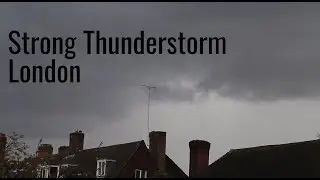 Strong Early Season Thunderstorm in London, UK - 06/04/2022