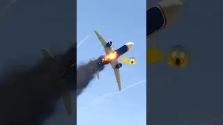 Wow  American Aeroplane Crash after takeoff 🛫 So Sad View | US Airways Crash Scene #shorts #viral