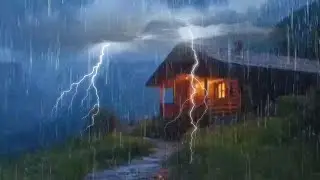 rain and thunder serene coastal dusk &ndash; stress relief beach rain