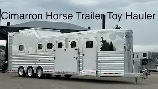 Custom Cimarron Norstar 3 Horse  Bumper Pull Toy Hauler Big Enough To Haul a Jeep