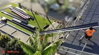 Swift Roofing | Roof Replacement | Corrugate & Multidek + 1/4 Round & Downpipes | Manhattan Heights