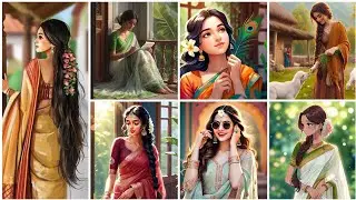 😍🎀 Indian girl cartoon dp image's for WhatsApp Instagram FB ✨ || Indian village girl cartoon pics ||