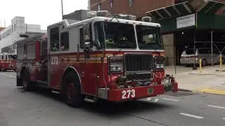 FDNY Battalion 52 & Engine 273 Spare taking up from a construction accident