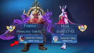 TOP GLOBAL MIYA + TOP GLOBAL FRANCO!!🔥BEST DUO NO COUNTER AND UNSTOPPABLE!!(must watch)